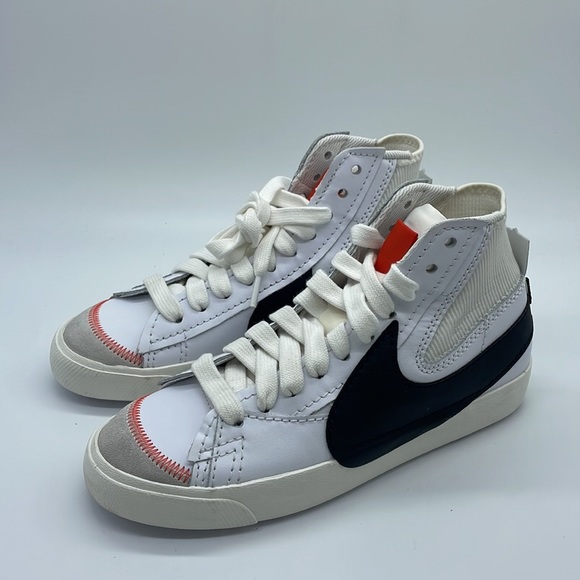 Nike Blazer Mid '77 Jumbo White Black Sail DD3111-100 Men's Orange/Black/White - Picture 5 of 6